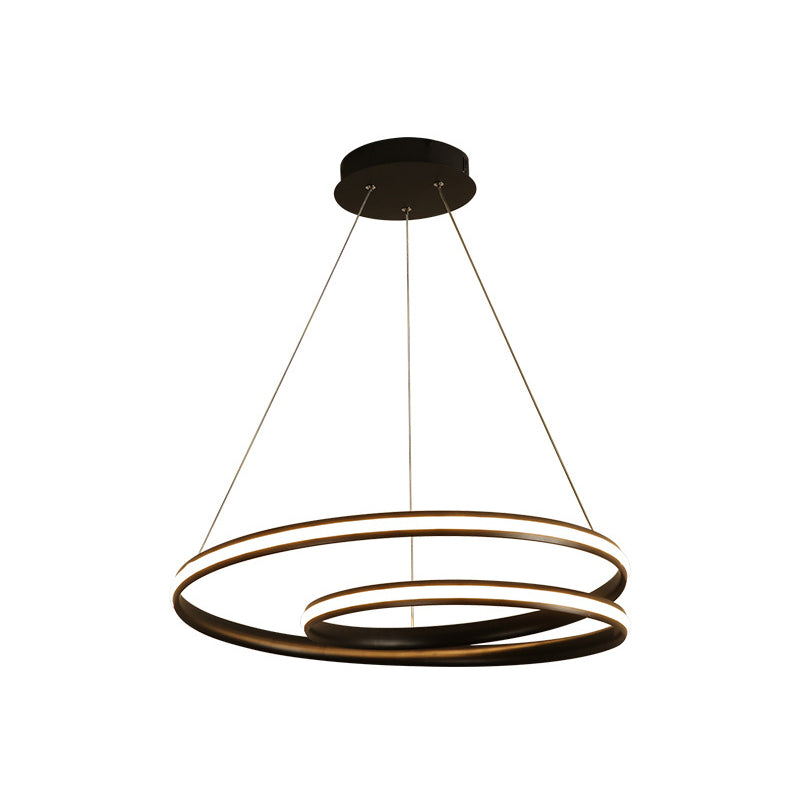 Modern Minimalist LED LED Light Light Alluminio Lampada appesa lineare con ombra acrilica