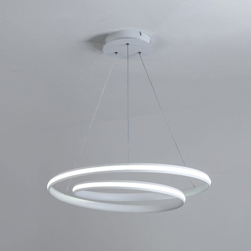 Modern Minimalist LED LED Light Light Alluminio Lampada appesa lineare con ombra acrilica