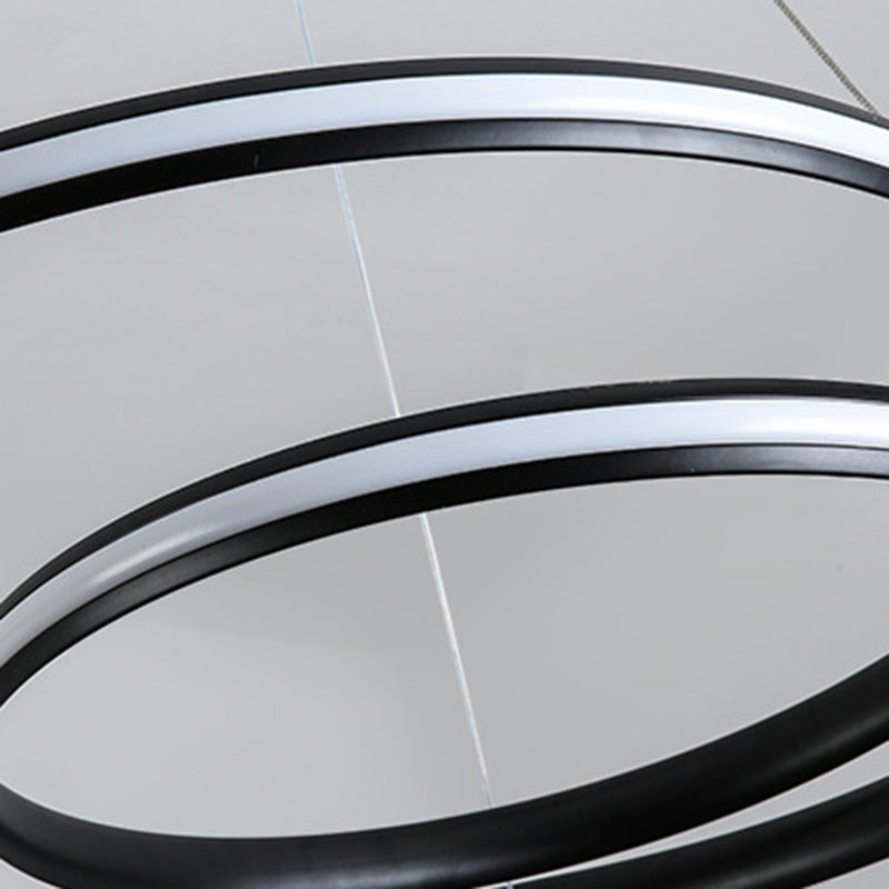 Modern Minimalist LED LED Light Light Alluminio Lampada appesa lineare con ombra acrilica