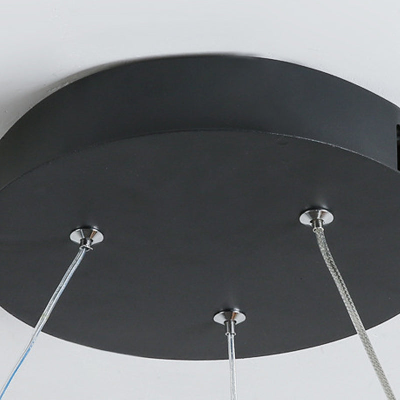 Modern Minimalist LED LED Light Light Alluminio Lampada appesa lineare con ombra acrilica