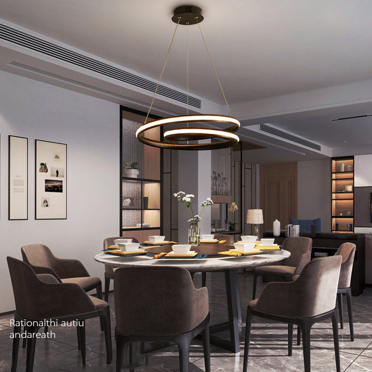 Modern Minimalist LED LED Light Light Alluminio Lampada appesa lineare con ombra acrilica