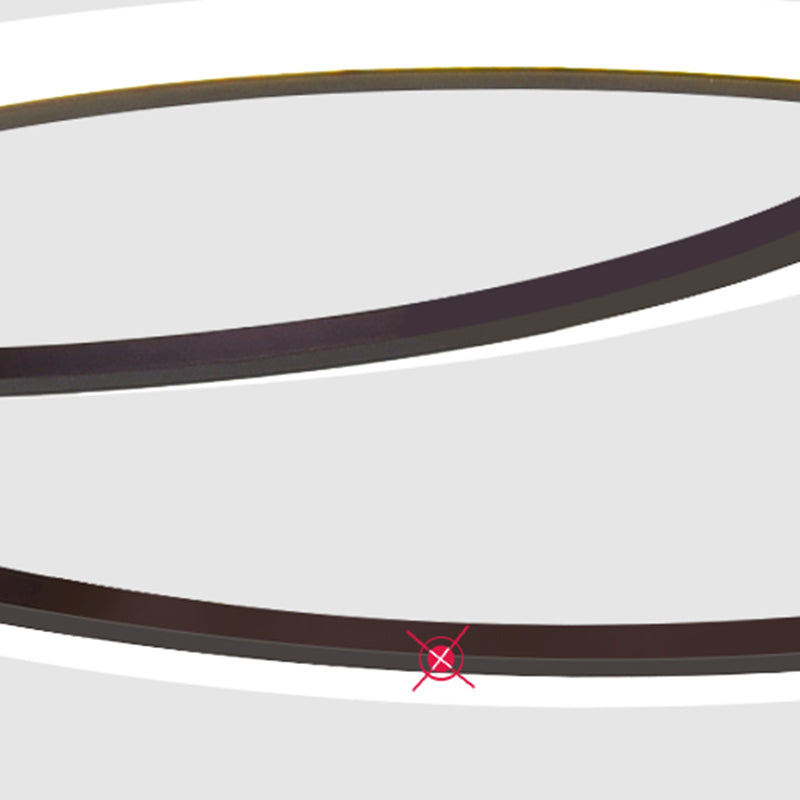 Múltiples anillos accesorios de iluminación de lámparas de araña de araña modernas para comedor