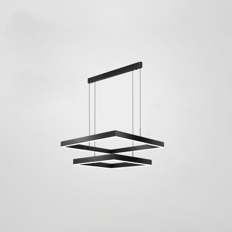 Luce moderna di lusso Nordic Simple Sleach Style LED Lampella lampadario per soggiorno