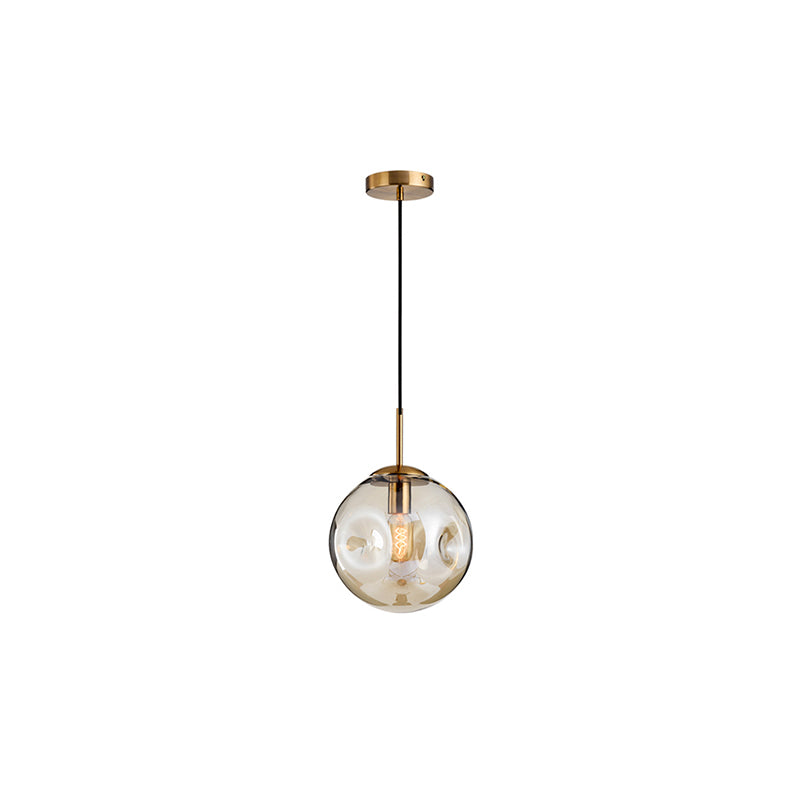 Moderne künstlerische Innenhängung Hängende Lampe mit Schmiedeeisen -Globus mit Glasschatten