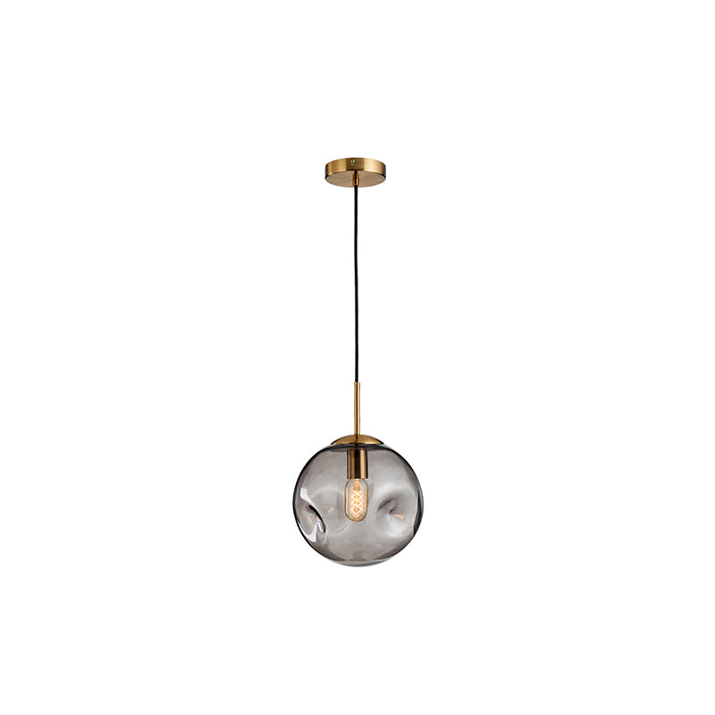 Moderne künstlerische Innenhängung Hängende Lampe mit Schmiedeeisen -Globus mit Glasschatten