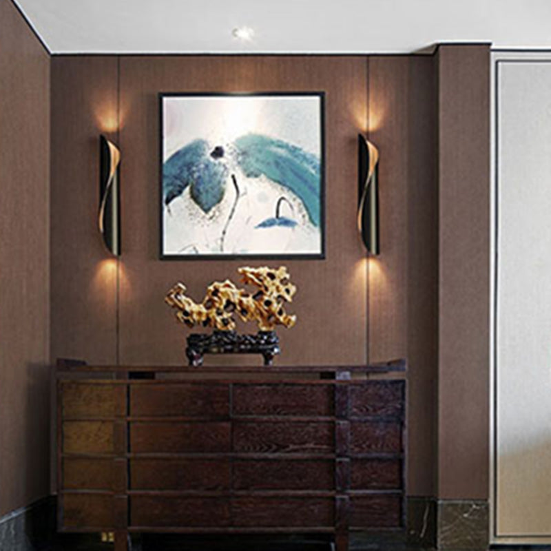 Luce da parete in metallo postmoderno a 1 luci a 1 luci a 1 luci in bianco e nero per soggiorno