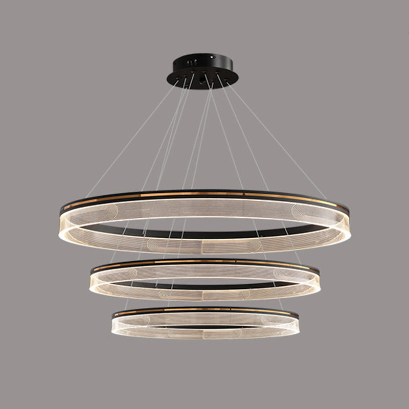 Modern orbicolare lampadario il ristorante appeso il lampadario con ombra acrilica