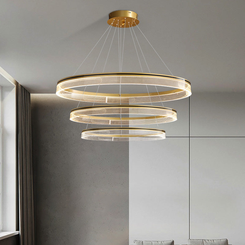 Luz de lámpara orbicular moderna restaurante de lámparas de lámparas colgantes con sombra acrílica