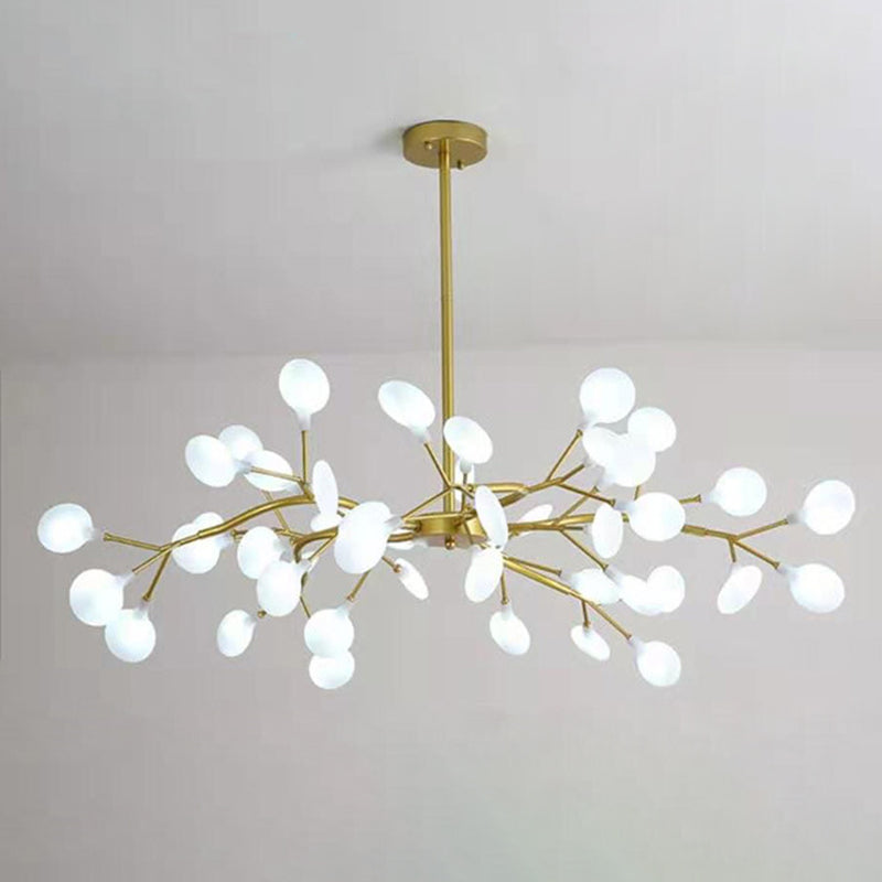 Modern Simple Fireflies Ceiling Chandelier Metal Suspension Light for Bedroom