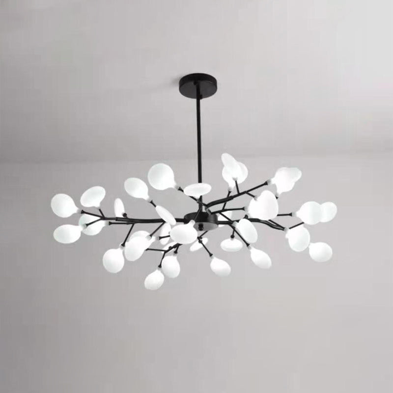 Modern Simple Fireflies Ceiling Chandelier Metal Suspension Light for Bedroom
