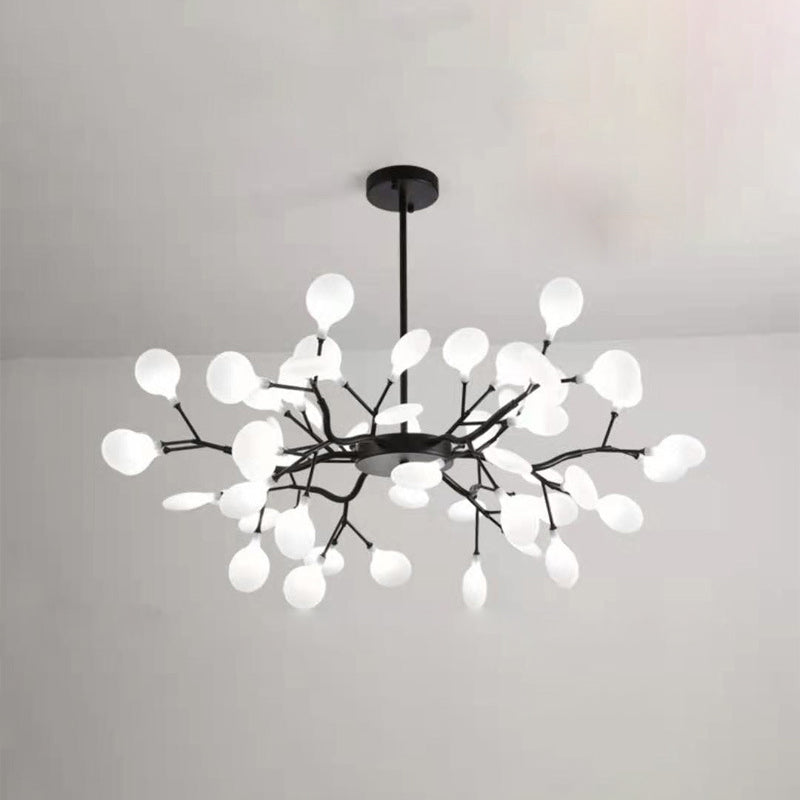 Modern Simple Fireflies Ceiling Chandelier Metal Suspension Light for Bedroom