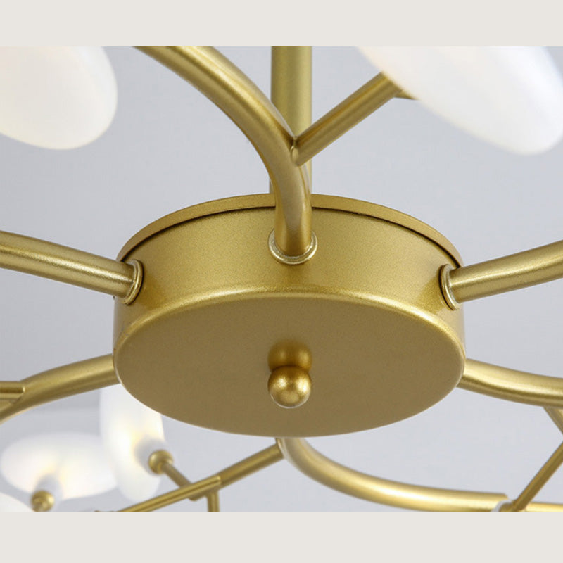 Modern Simple Fireflies Ceiling Chandelier Metal Suspension Light for Bedroom