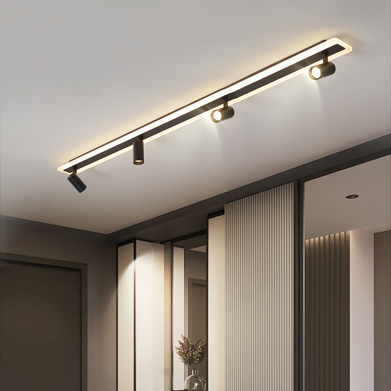 Minimalism Semi Track Light Fixture Flush Mount Ceiling Light for Clothing Store