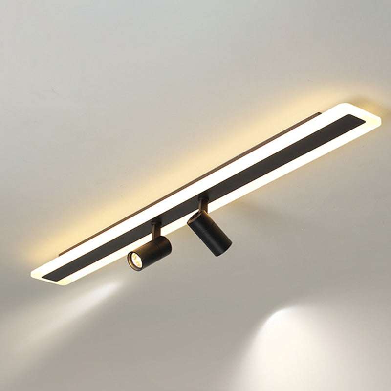 Minimalism Semi Track Light Fixture Flush Mount Ceiling Light for Clothing Store