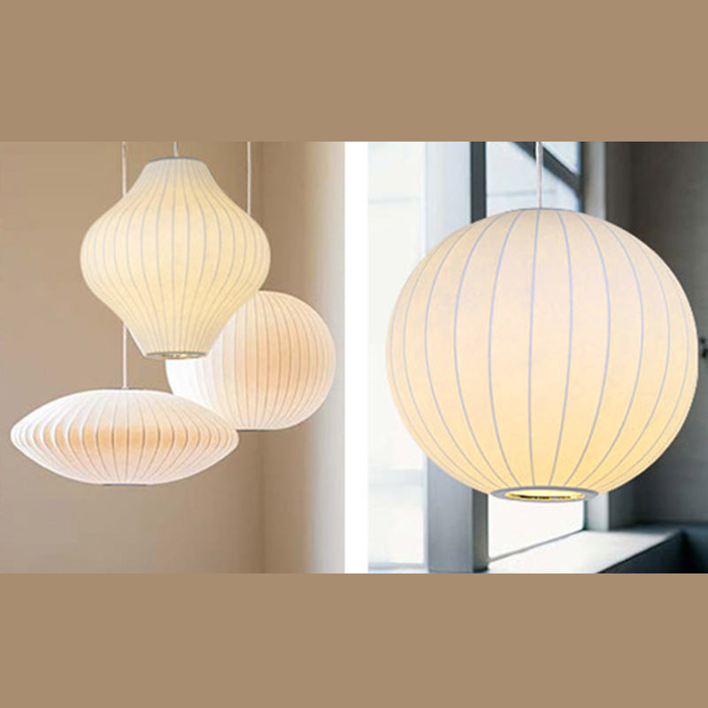 1 Light Pendant Light Fixture Modern Simple Silk Hanging Pendant Lights for Restaurant