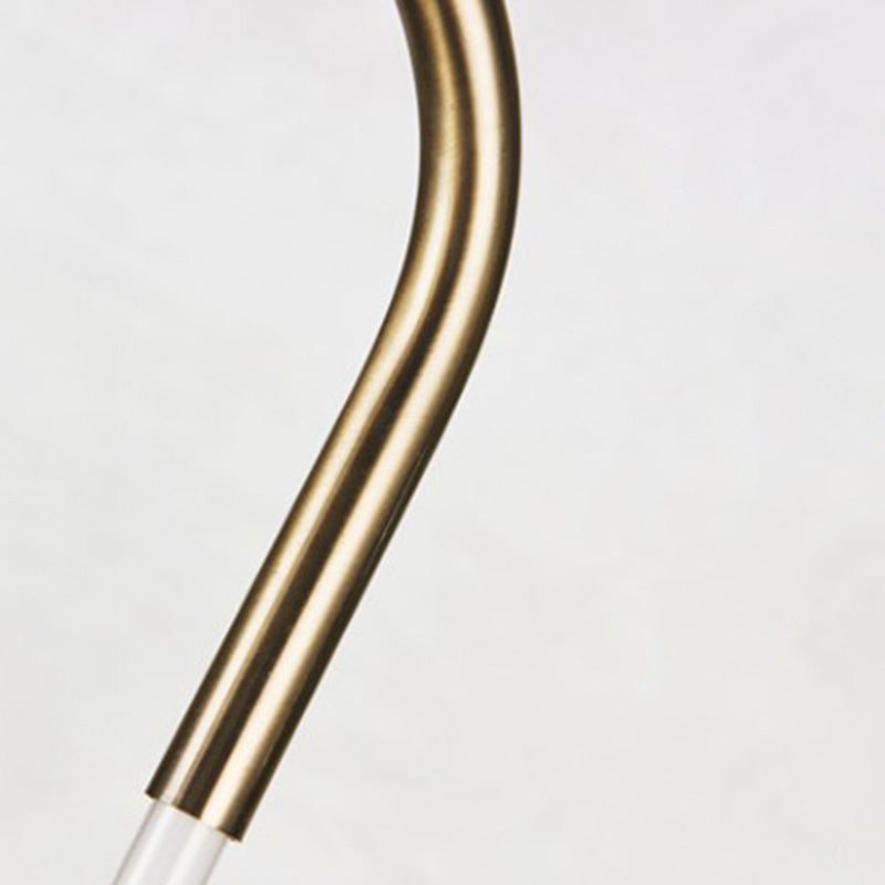 Metal Oblong Hanging Light Fixture Minimalist Style LED Gold Pendant Light Fixture