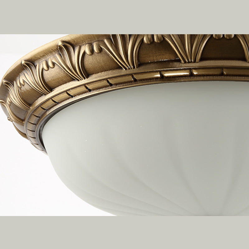 Bowl Shaped Ceiling Mount Light American Country Style Flush Mount Ceiling Light for Living Room