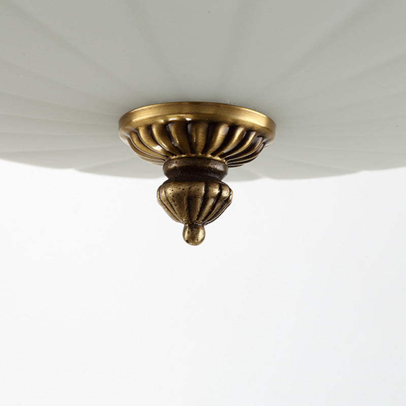 Bowl Shaped Ceiling Mount Light American Country Style Flush Mount Ceiling Light for Living Room