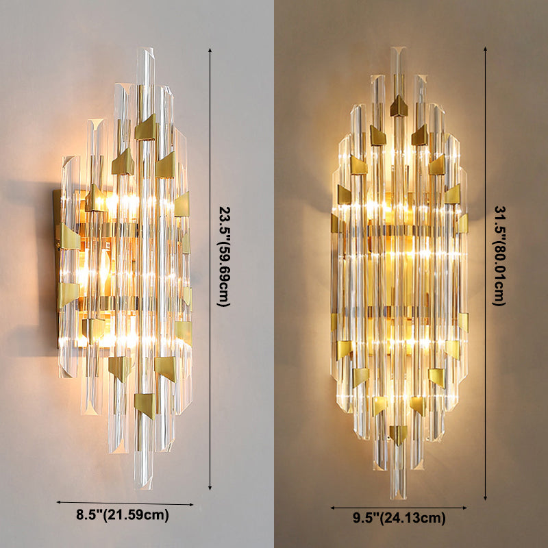 Soggiorno SCONCE LUCE LUCE Crystal Crystal 3/5 Luci Affronta del supporto a parete