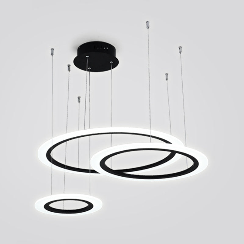 Modern Ring Chandelier Light Fixtures LED Hanging Chandelier for Restaurant