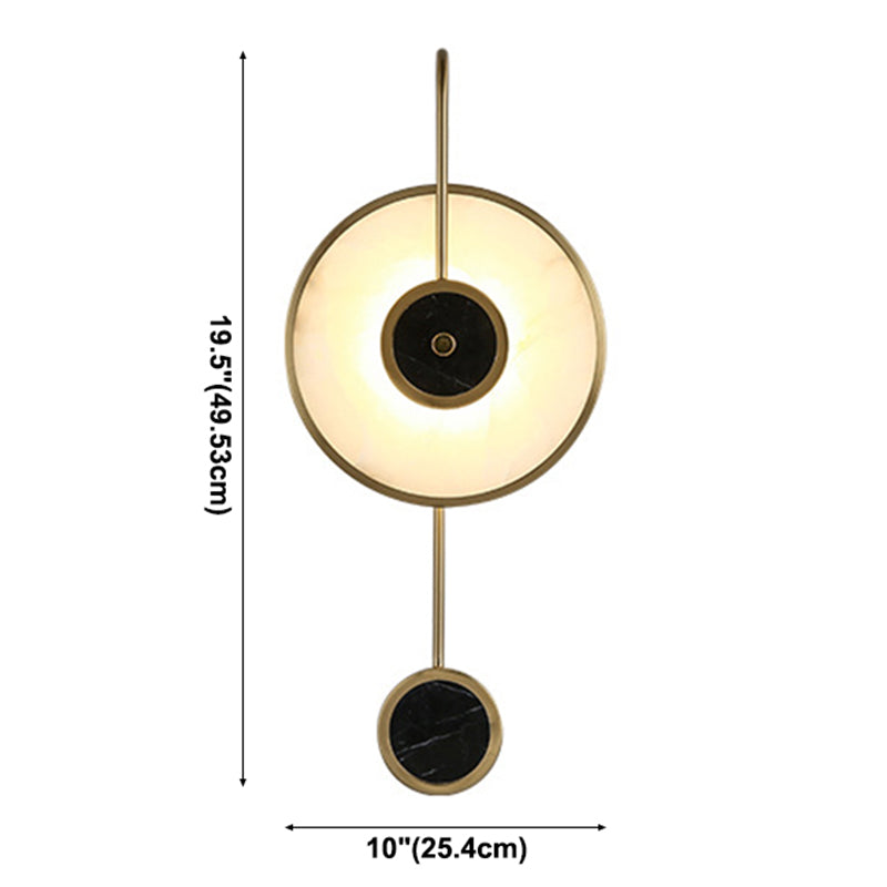 Black and Gold Wall Sconce Poconce Postmodern Marble LED Wall Montated Light per camera da letto
