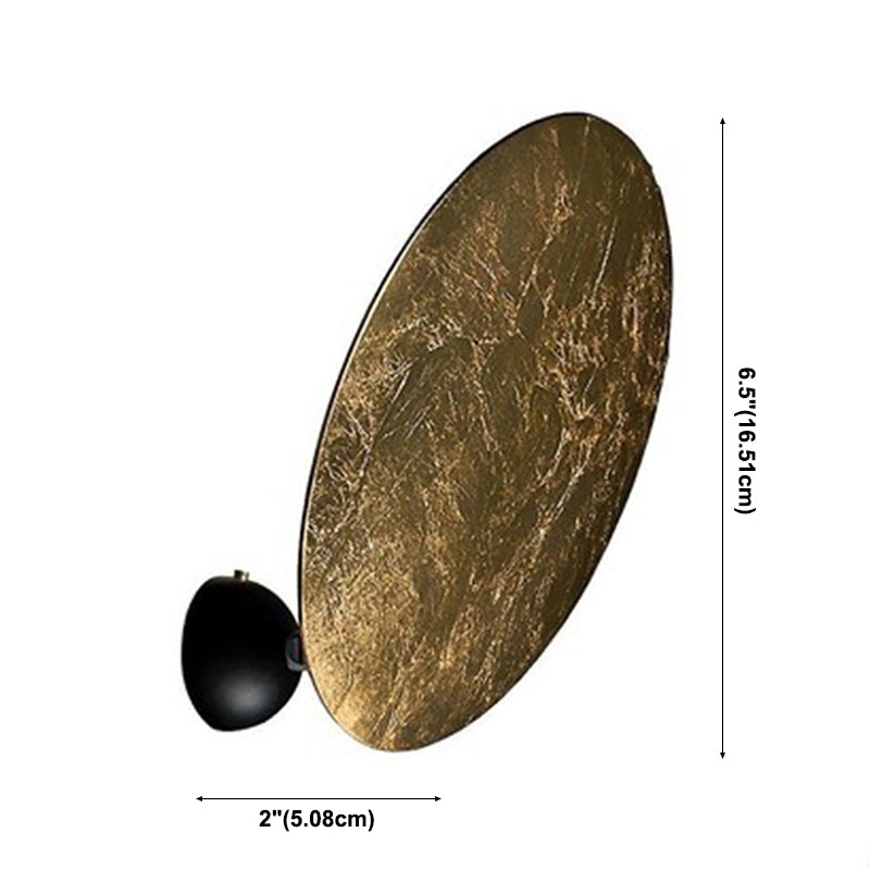 Metallic Moon Shaped Wall Lamp Novelty Postmodern 1-Light Sconce Light for Hallway