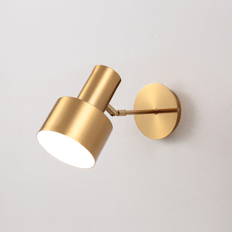 Postmodern Geometric Sconce Lighting Metallic 1 Head Bedroom Reading Wall Light in Brass