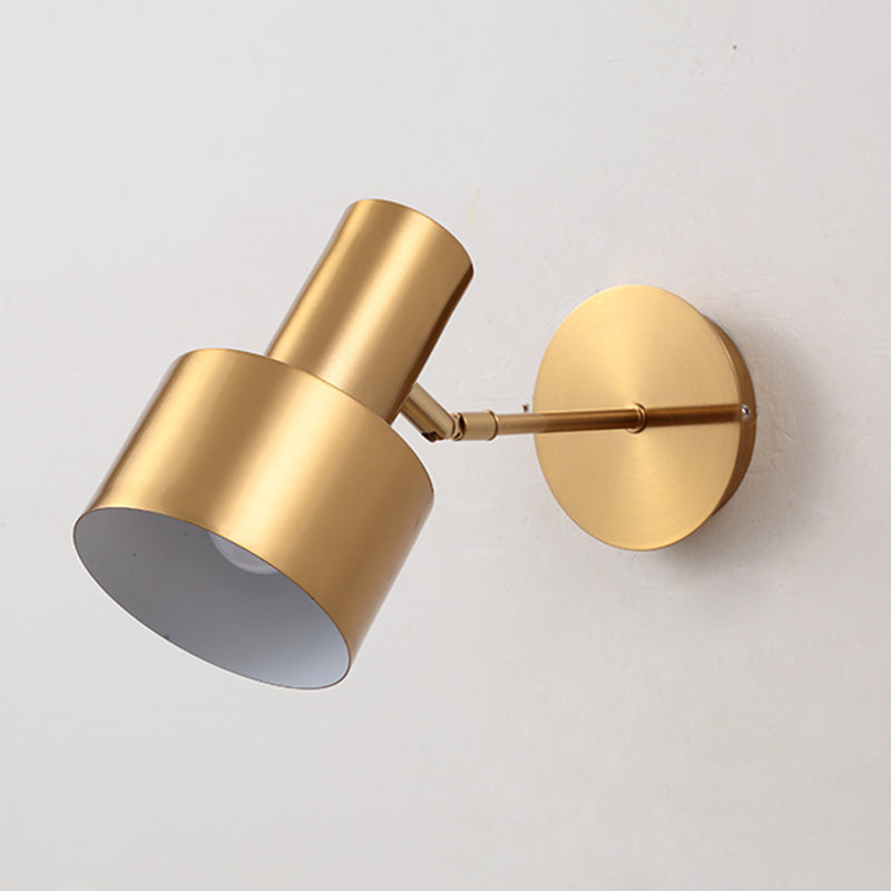 Postmodern Geometric Sconce Lighting Metallic 1 Head Bedroom Reading Wall Light in Brass