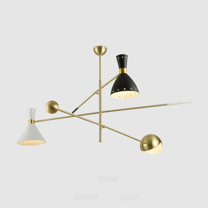 Lampadario postmoderno lampadario di sputnik lampada a soffitto del soggiorno metallico