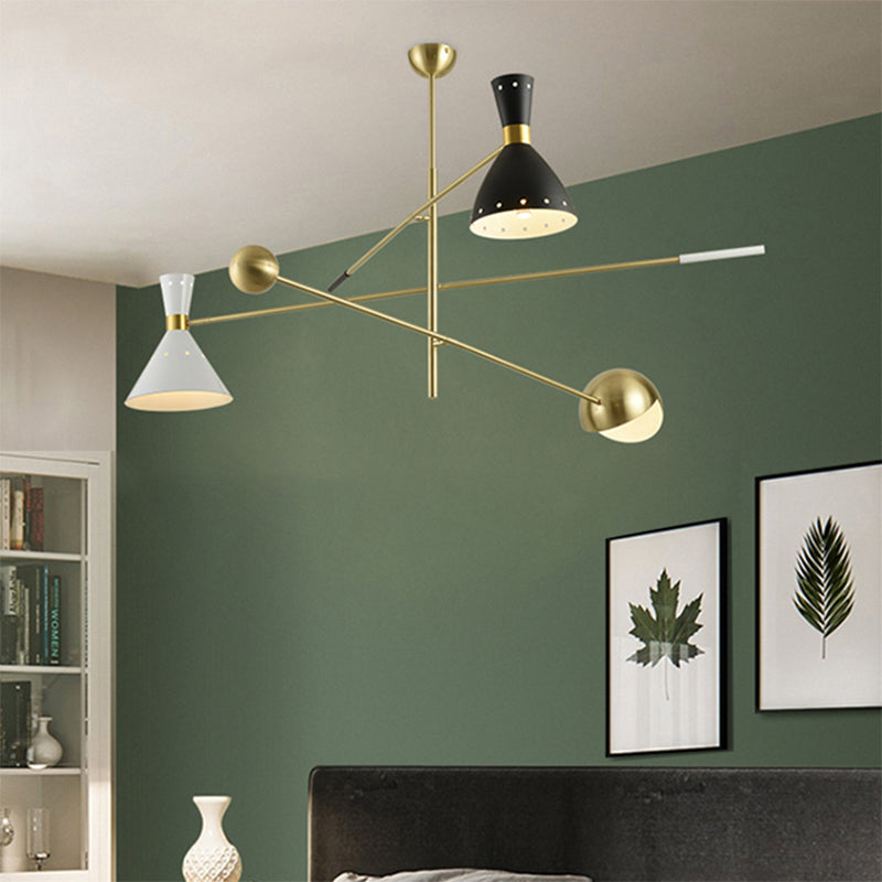 Lámpara de techo de la sala de estar metálica posmoderna sputnik lámpara de suspensión de techo