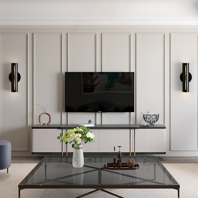 Buisvormige trapwand sconce licht metallic 2-bulb postmoderne wand gemonteerd lamp