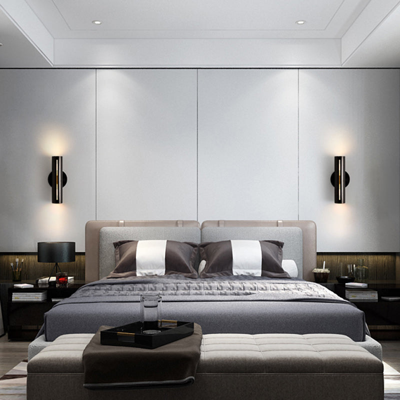 Buisvormige trapwand sconce licht metallic 2-bulb postmoderne wand gemonteerd lamp