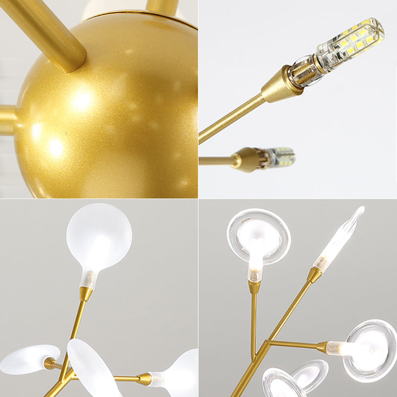 Modern Metal Hanging Light Fixtures Fireflies Hanging Chandelier for Dinning Room