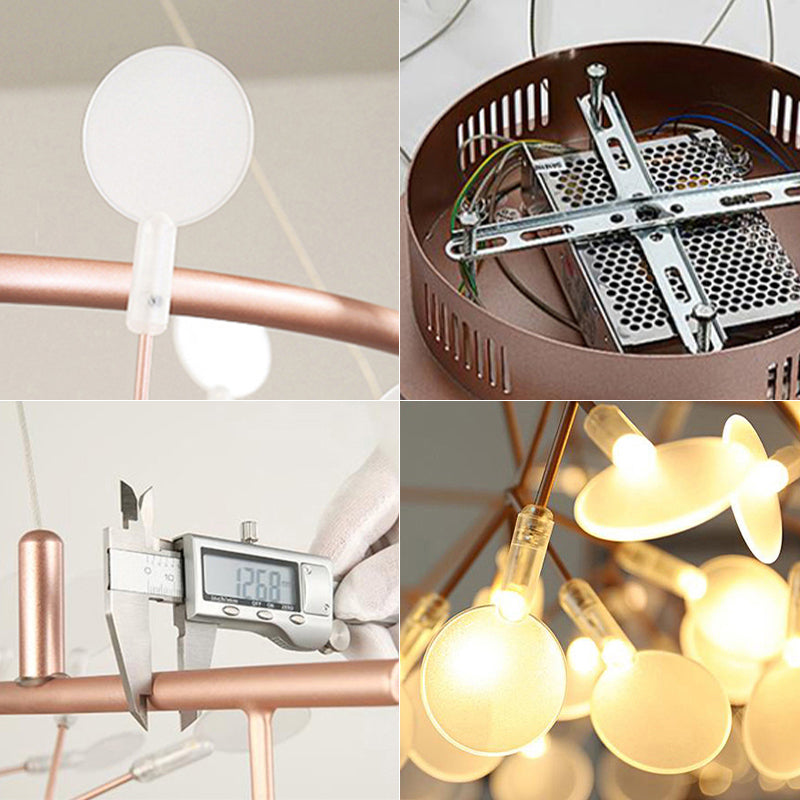 Luz de suspensión de metal de techo de luces de luciérculos simples contemporáneos para dormitorio