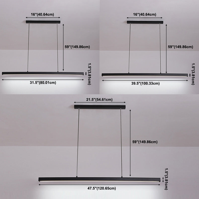 Linear Isola Lighting Acrilic Contemporary Simplicity Fishings a sospensione per il ristorante