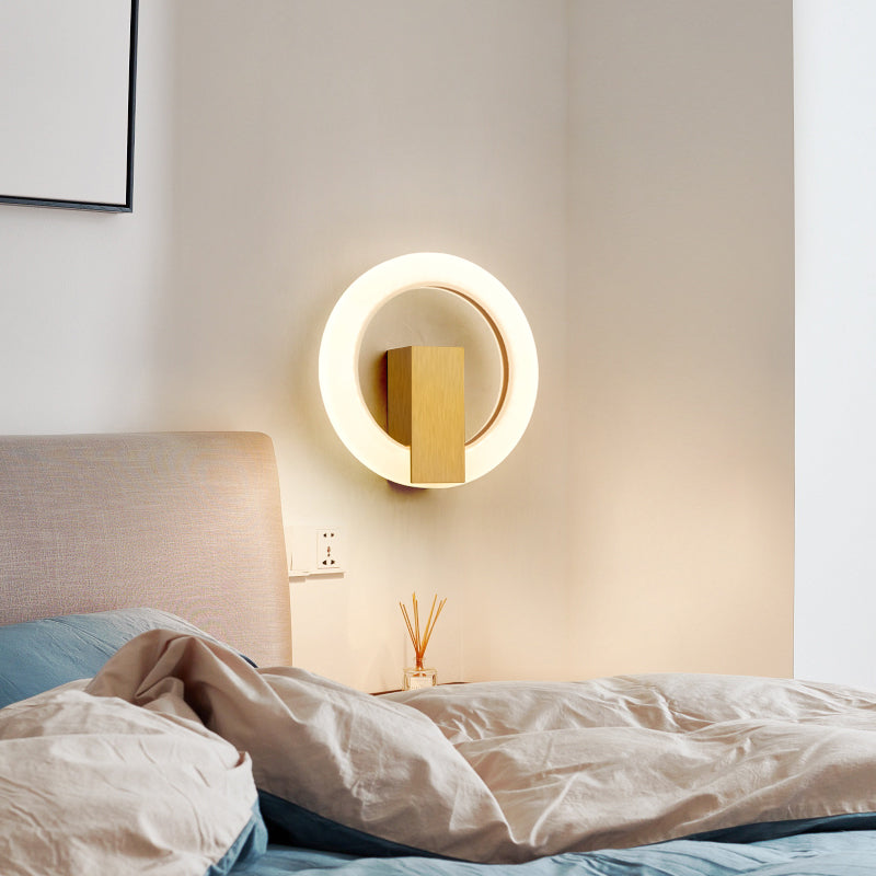 Acrilico Halo Ala Ala a forma di parete Sconcetto Minimalista LED Montate Accensione per camera da letto
