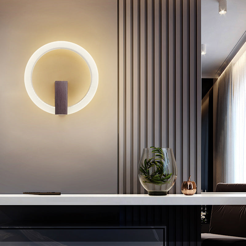 Acrilico Halo Ala Ala a forma di parete Sconcetto Minimalista LED Montate Accensione per camera da letto