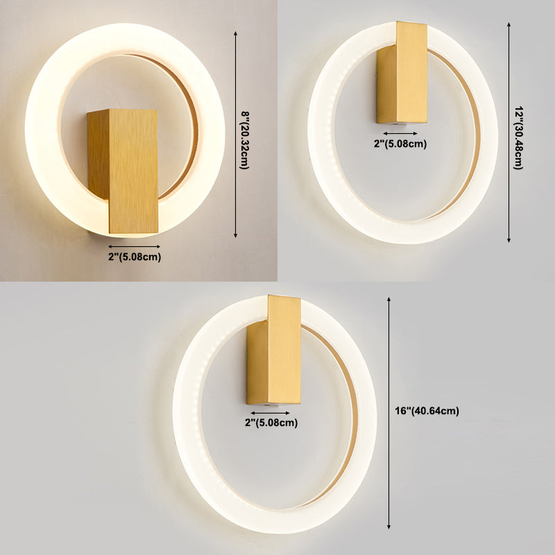 Acrilico Halo Ala Ala a forma di parete Sconcetto Minimalista LED Montate Accensione per camera da letto