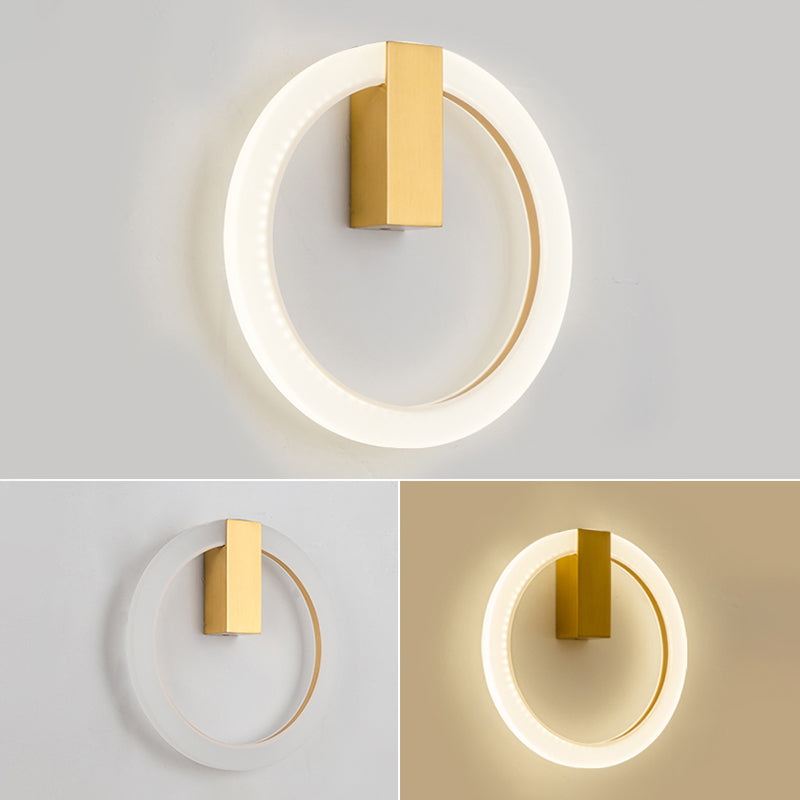 Acrilico Halo Ala Ala a forma di parete Sconcetto Minimalista LED Montate Accensione per camera da letto