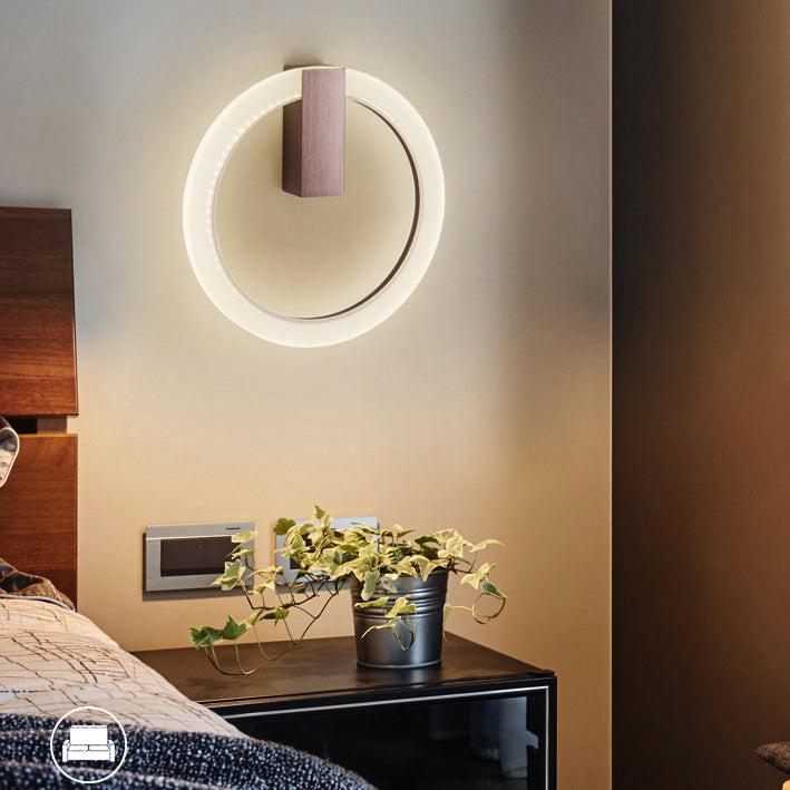 Acrilico Halo Ala Ala a forma di parete Sconcetto Minimalista LED Montate Accensione per camera da letto
