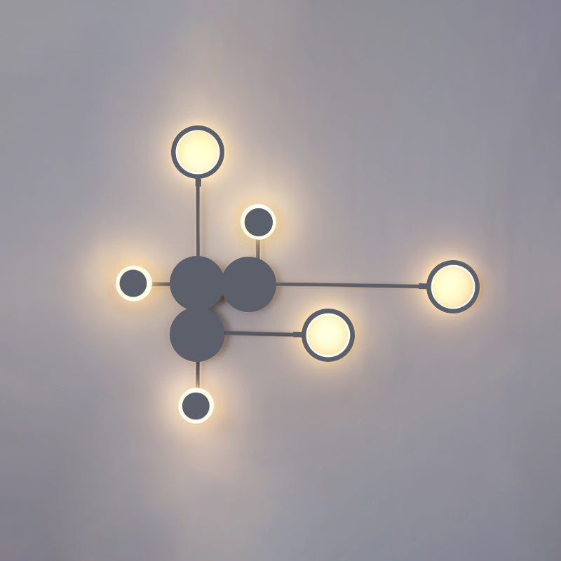 Sputnik Wall SCONCE POSTMODERN Metalen 6-head woonkamer muur gemonteerd licht