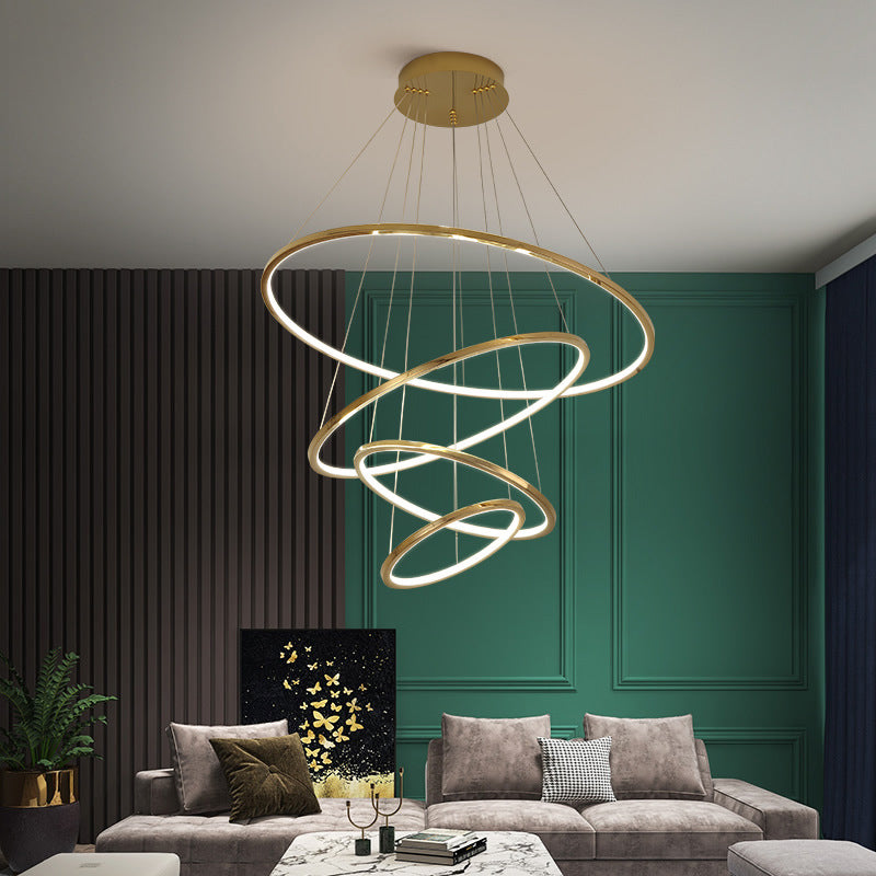 Modern Multi-Tier Chandelier Light Fixtures Restaurant Hanging Chandelier with Acrylic Shade