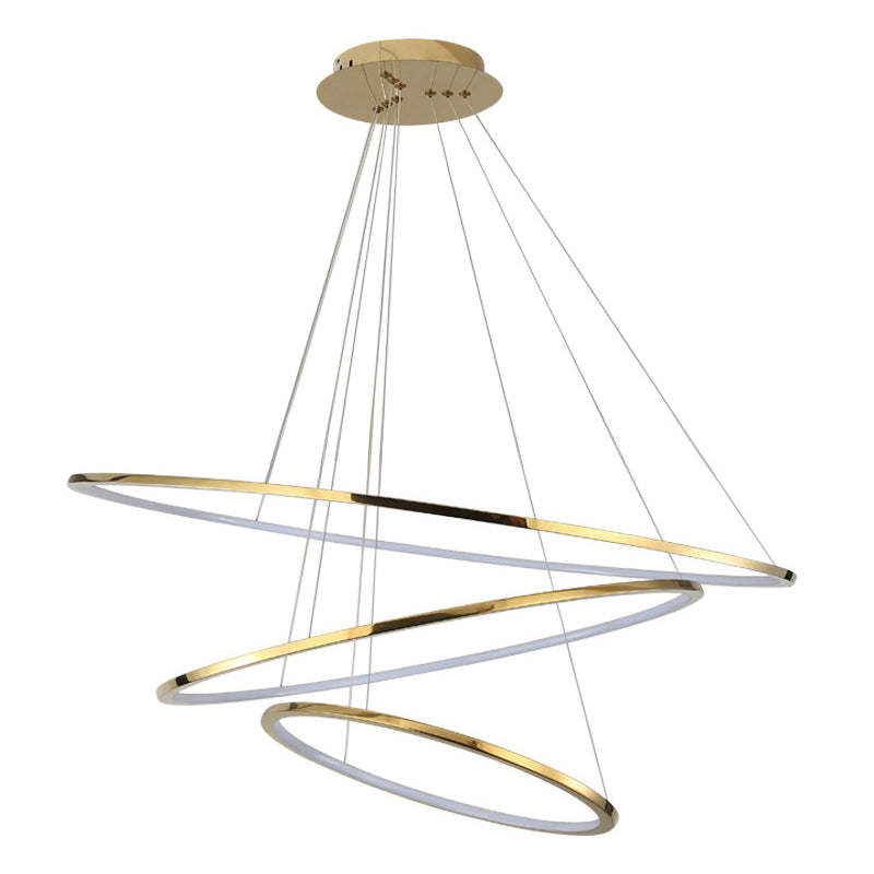 Modern Multi-Tier Chandelier Light Fixtures Restaurant Hanging Chandelier with Acrylic Shade