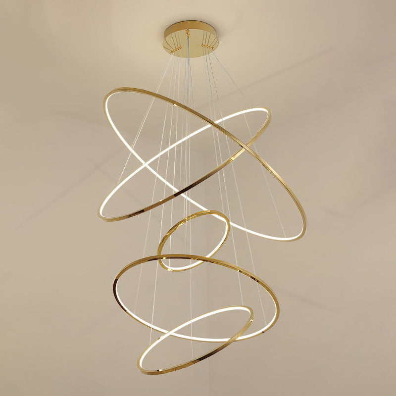 Modern Multi-Tier Chandelier Light Fixtures Restaurant Hanging Chandelier with Acrylic Shade