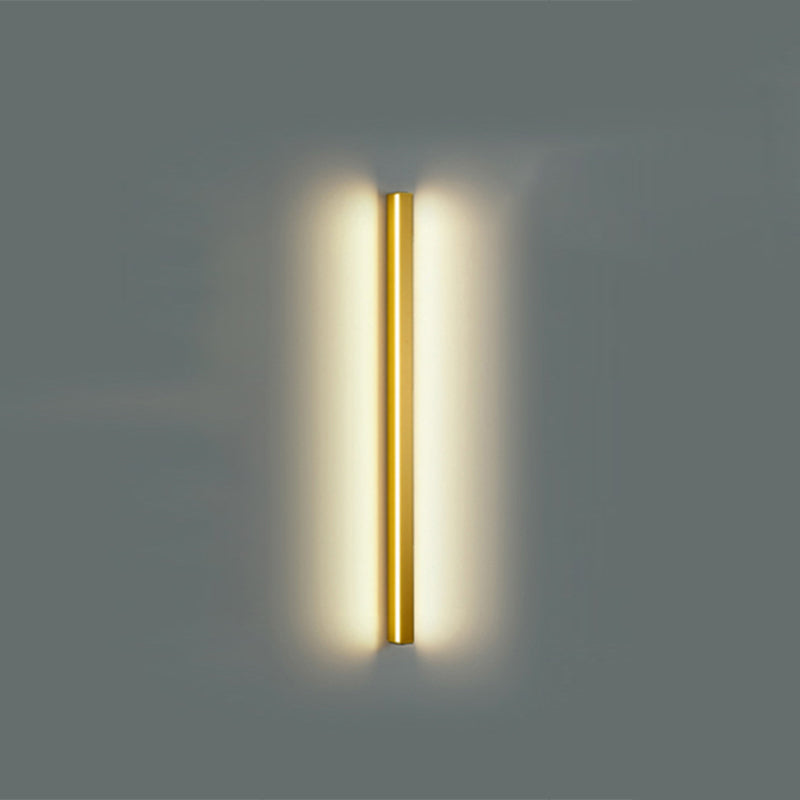 Bar Shaped Wall Sconce Light Minimalist Metal LED Wall Mounted Lamp over Bed