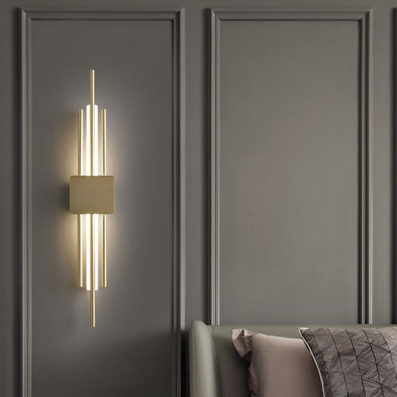 Luz de pared de la sala de estar Luz posmoderna Copper 2 luces Luz de montaje de pared lámpara de montaje