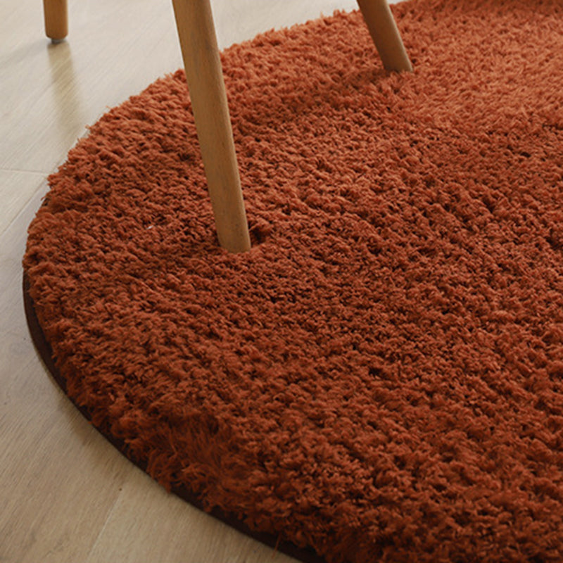 Minimalistischer runder Teppich für den Innenbereich, einfarbiger Teppich, schmutzabweisender Polyester-Teppich für das Wohnzimmer