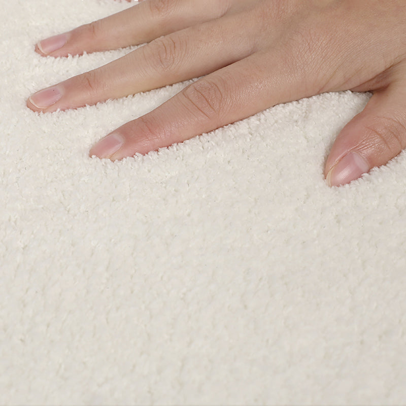 Fancy effen kleur tapijt wit polyester tapijt antislip rug voor woondecoratie