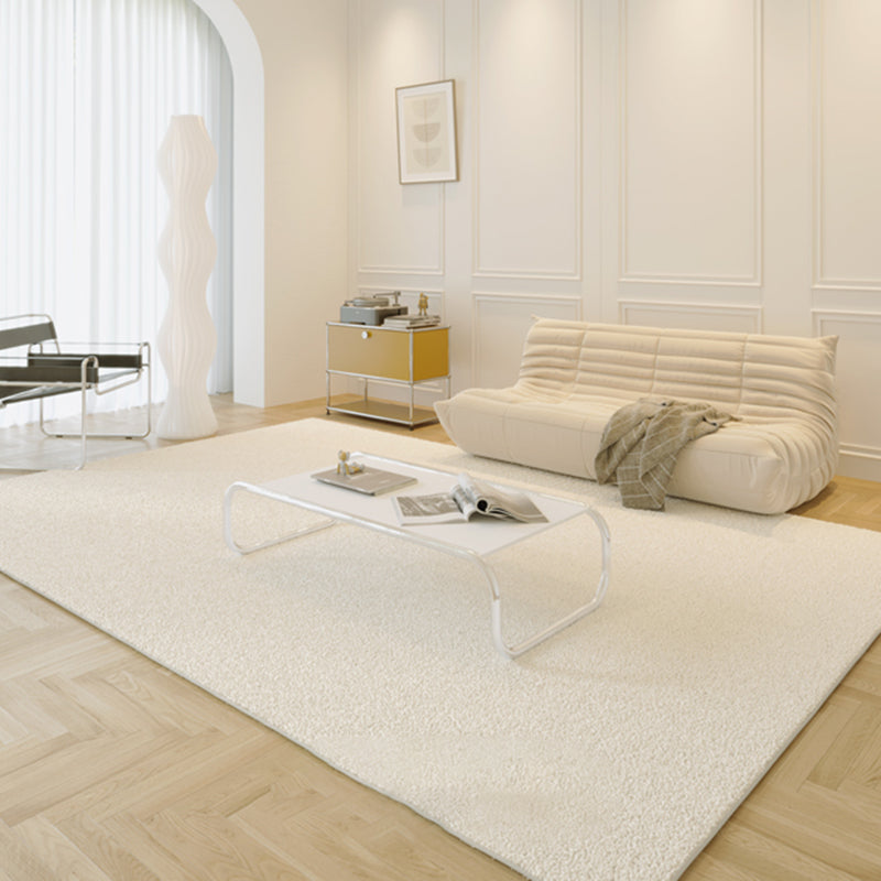 Fancy effen kleur tapijt wit polyester tapijt antislip rug voor woondecoratie