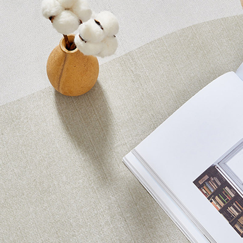 Tapis moderne Beige, bloc de couleurs, en Polyester, antidérapant, pour la décoration de la maison